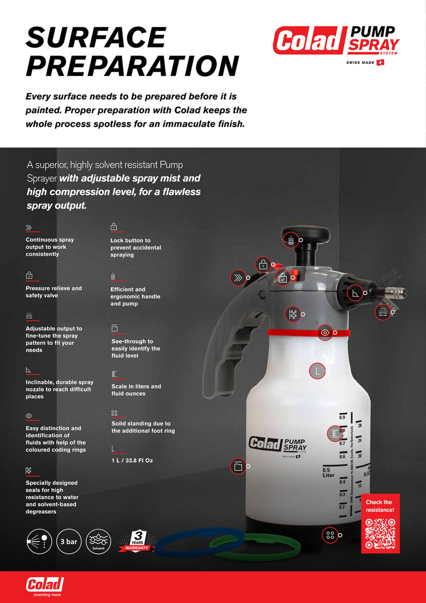 Colad 1000ml (1L) Pump Spray Bottle - Fine Mist Atomizer For Garden & Home 3 thumbnail image